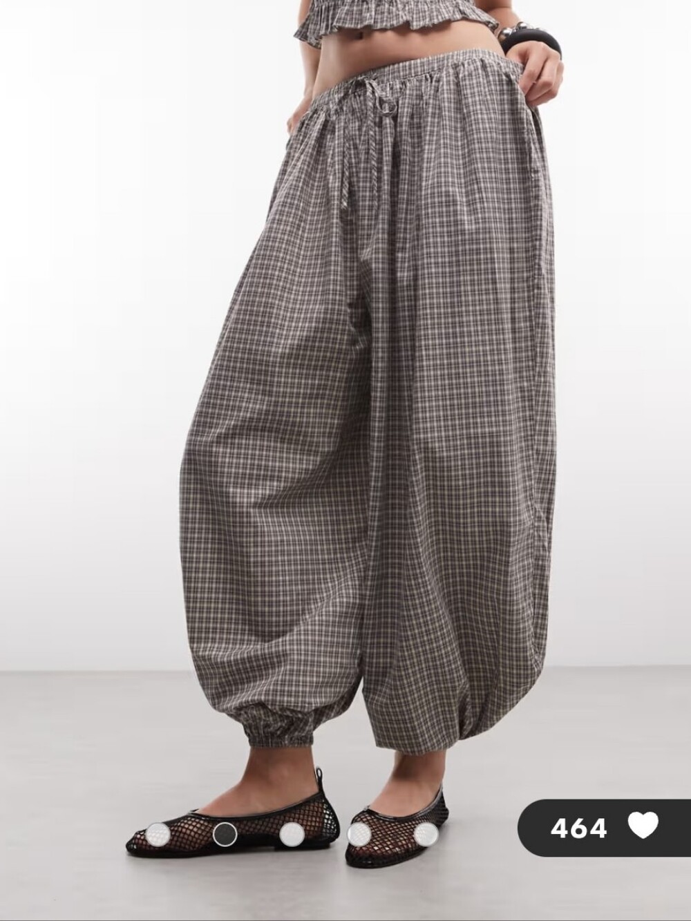 🍄NWT, BALLOON FIT PANTS/TROUSERS IN BROWN PLAID BY "DAISY STREET""URBAN OUT"🍄